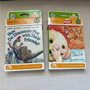 Leap frog Tag Junior Dinosaurs and David Books NEW